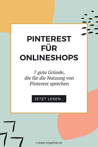 grafische Elemente mit Textoverlay "Pinterest für Onlineshops"